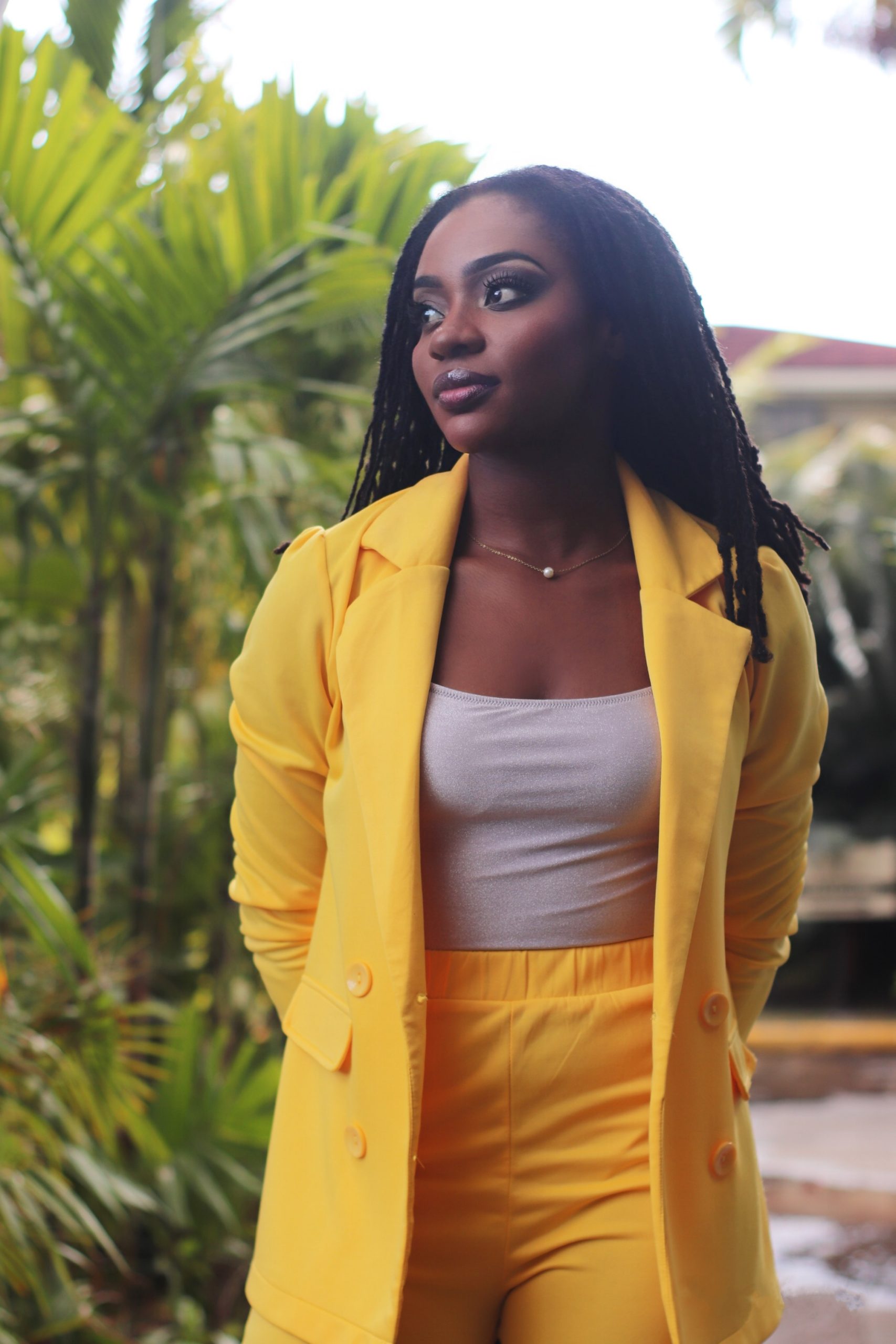 Shanice sewell Yellow suit scaled